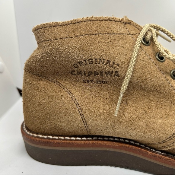 Original Chippewa Tan Rough-out Suede Chukka Boot Mens size 8E - Picture 2 of 13